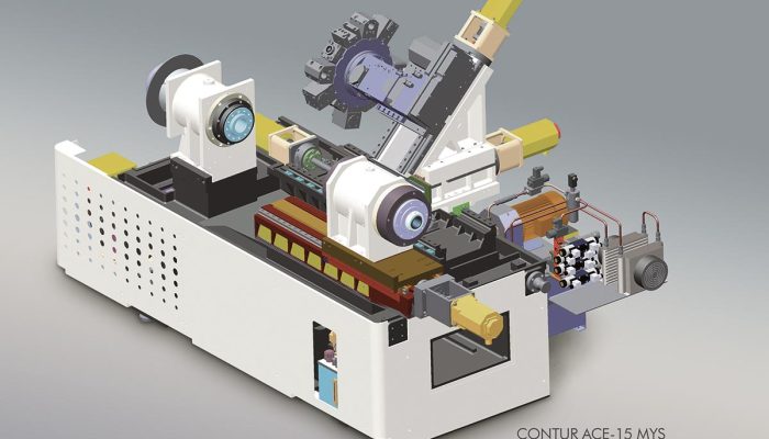 Innenleben CNC-Drehmaschine