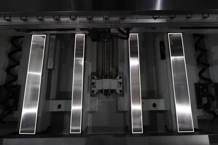 Massive Führungen des Bearbeitungszentrums